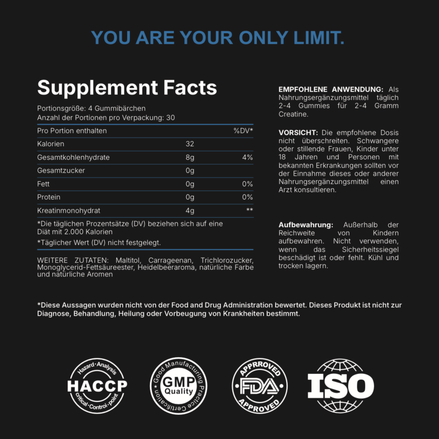 Kreatin Monohydrat Gummis 120 Stk.