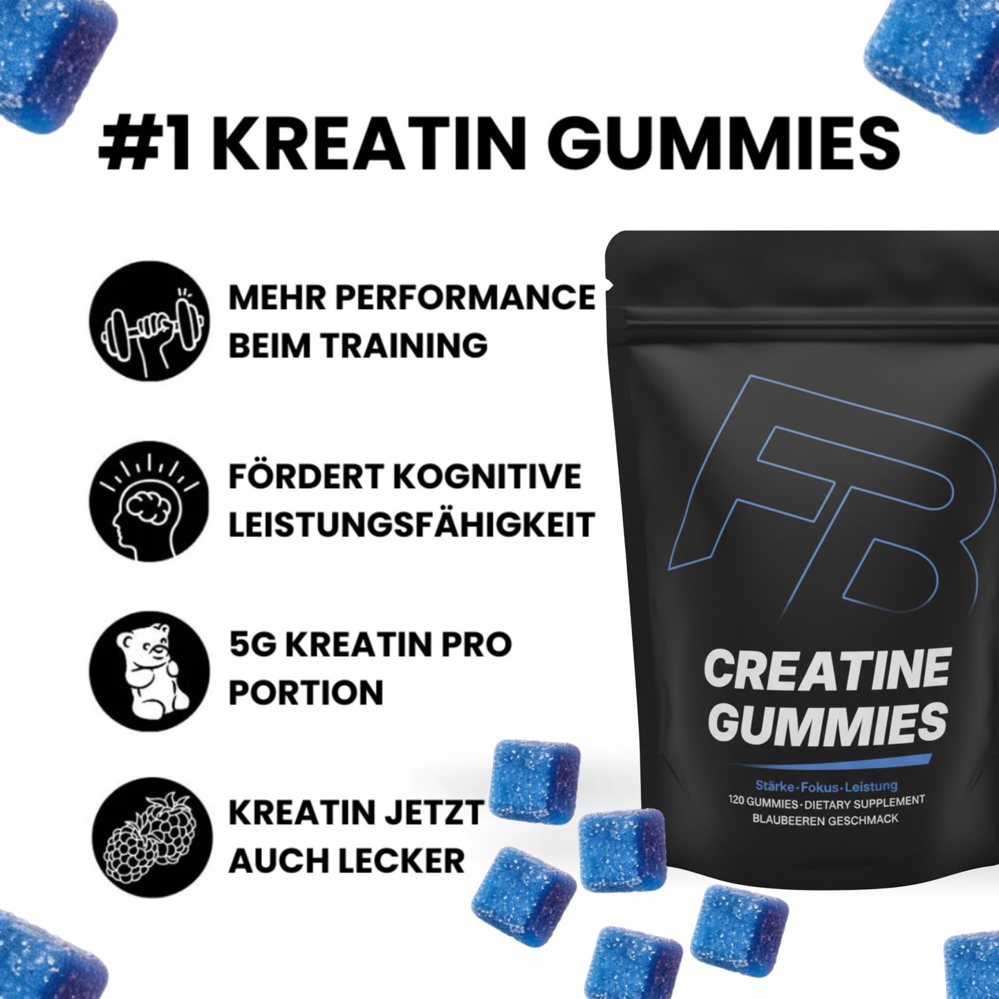 Kreatin Monohydrat Gummis 120 Stk.